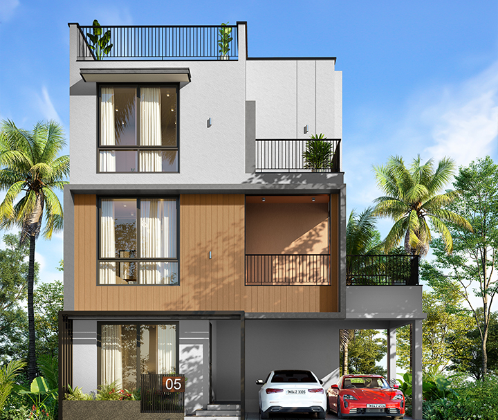Radiance Edgewood Premium 3 & 4 BHK Row Villas in Navalur, Chennai