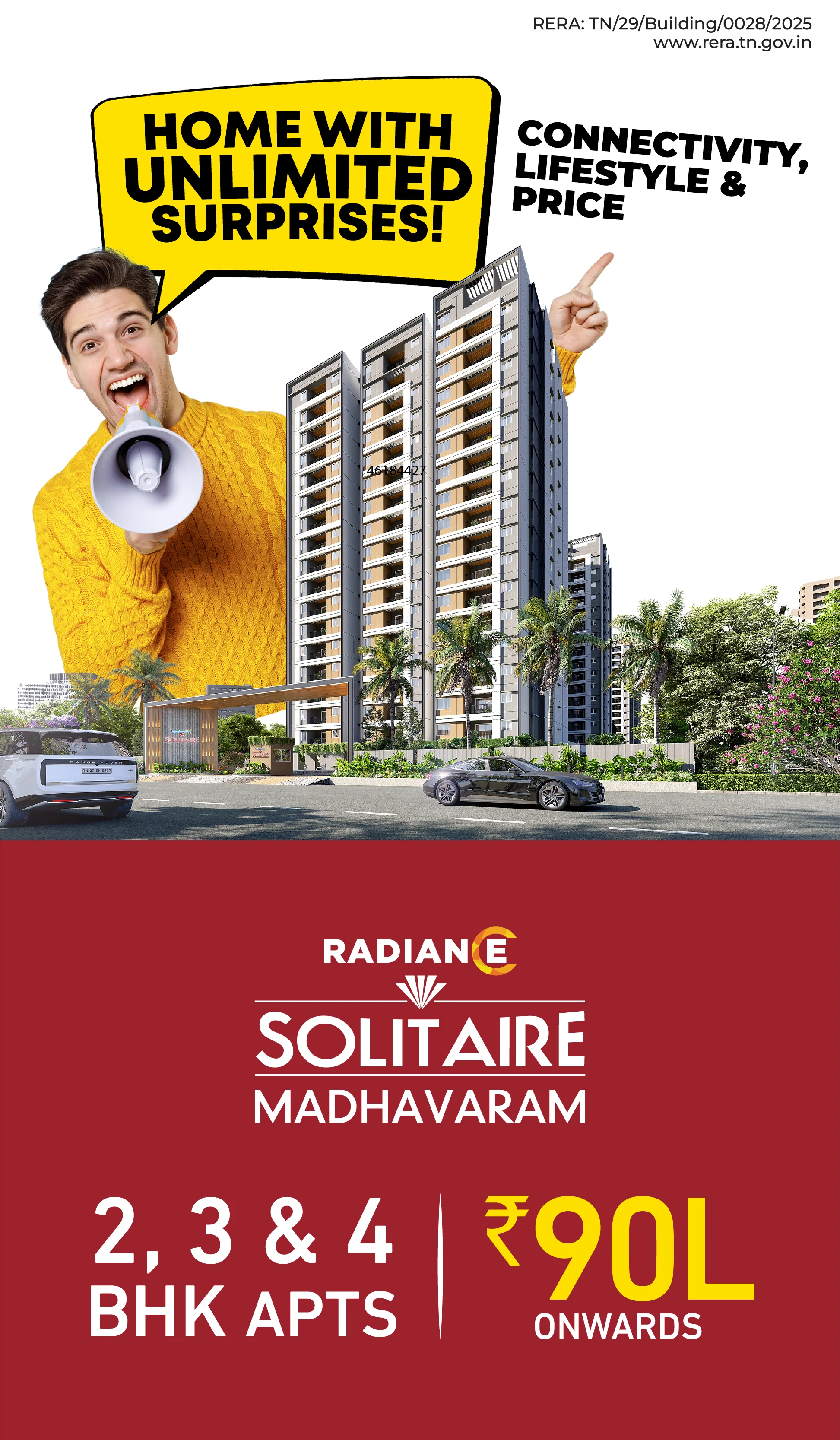 Premium 2, 3 & 4 BHK Flats, Apartments for Sale in Madhavaram, Chennai - Radiance Solitaire