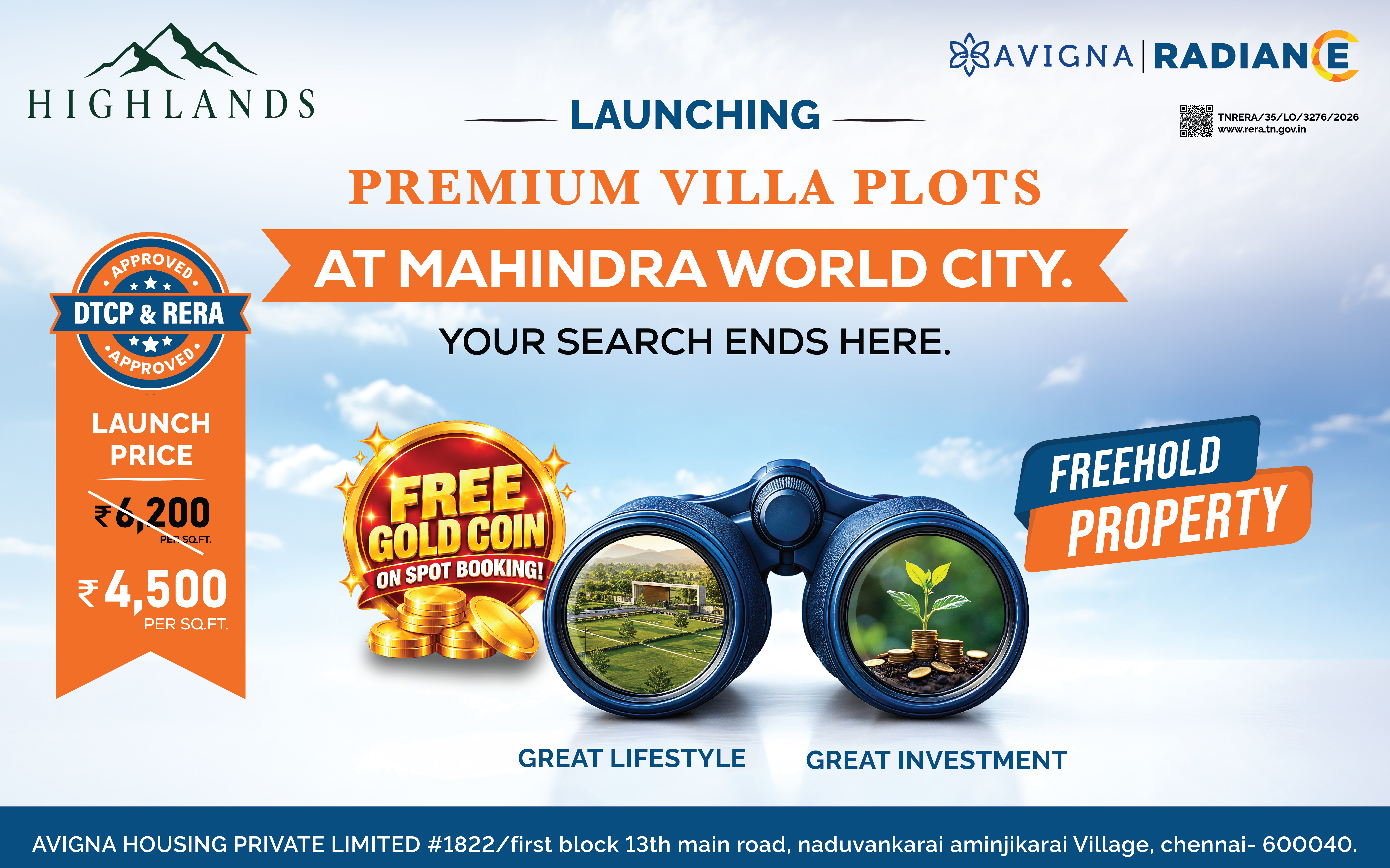 Radiance Edgewood Premium 3 & 4 BHK Villas in Navalur, Chennai